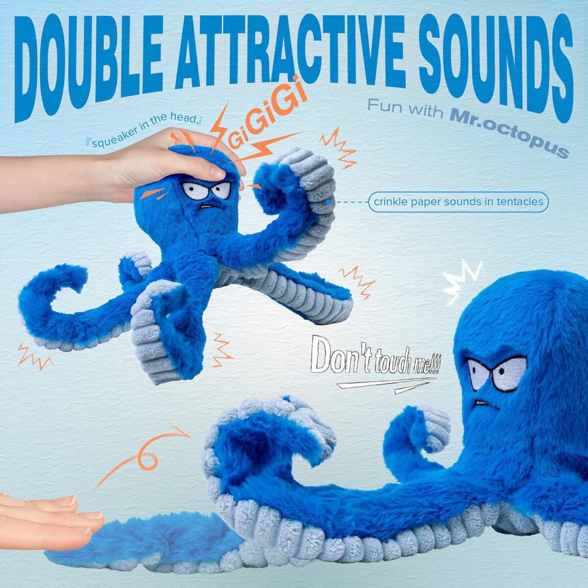 Stuffed Tough Dog Chew Toys Large Dog Toys To Keep Them Busy Interactive Squeaky Toys Tug Of War Crinkle Puppy Dog Toy - Image 4